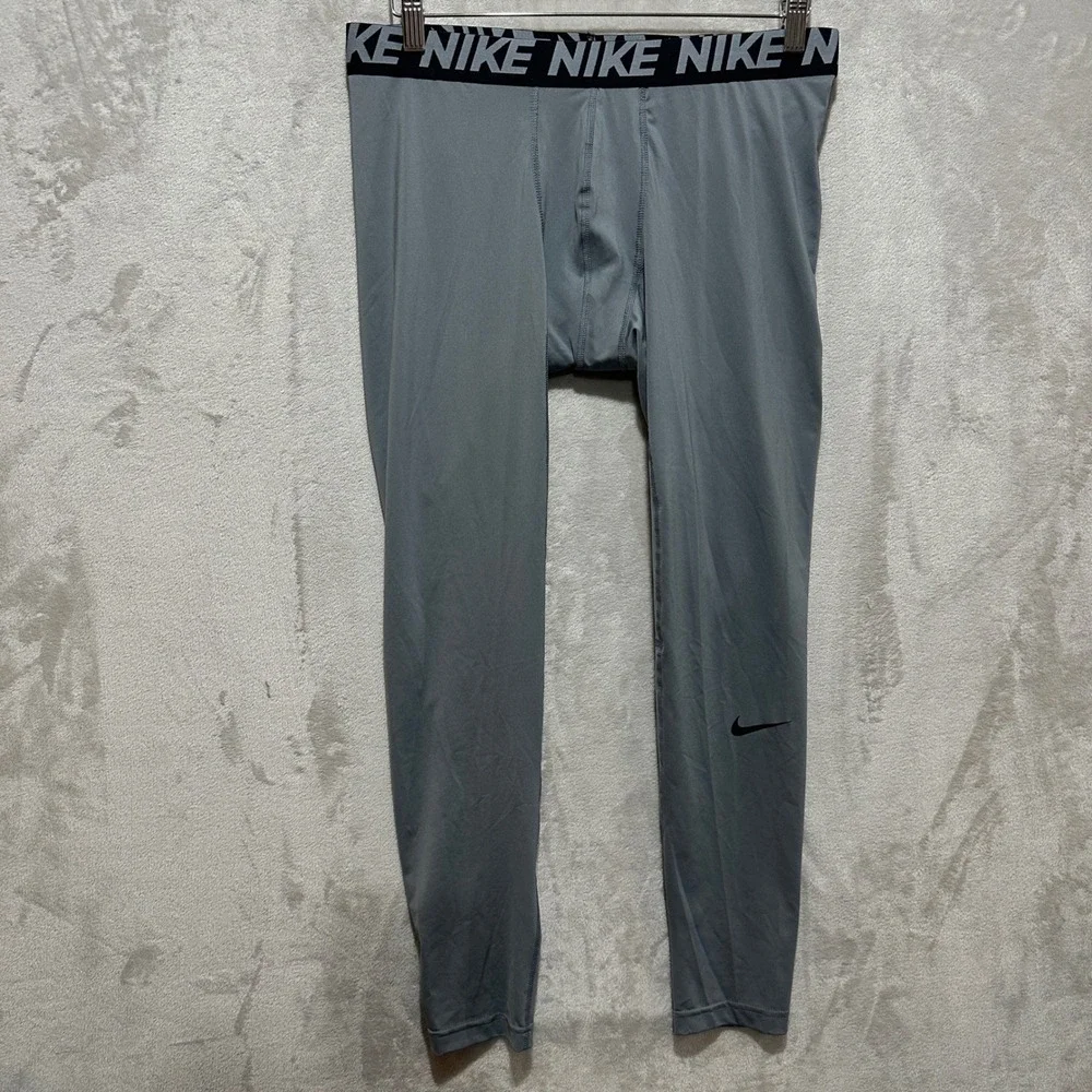 Nike Pro Dri-FIT Compression Tights Mens XL Gray Training Leggings 748865-065